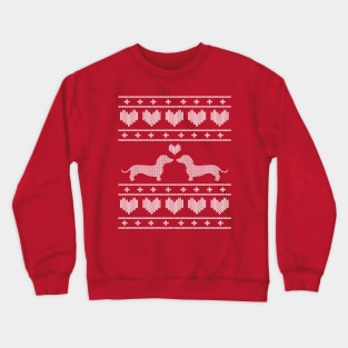 Short legs big heart dachshund holiday sweater Crewneck Sweatshirt